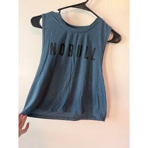 Nobull women's muscle t shirt workout tank slate blue medium